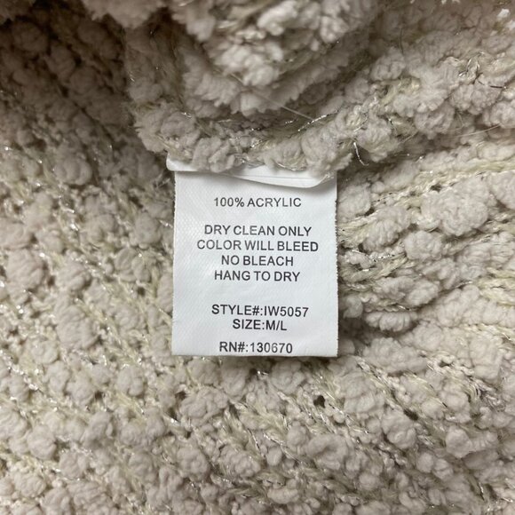 ANIINA Chunky Metallic Bow Sweater Size M/L - Picture 7 of 10